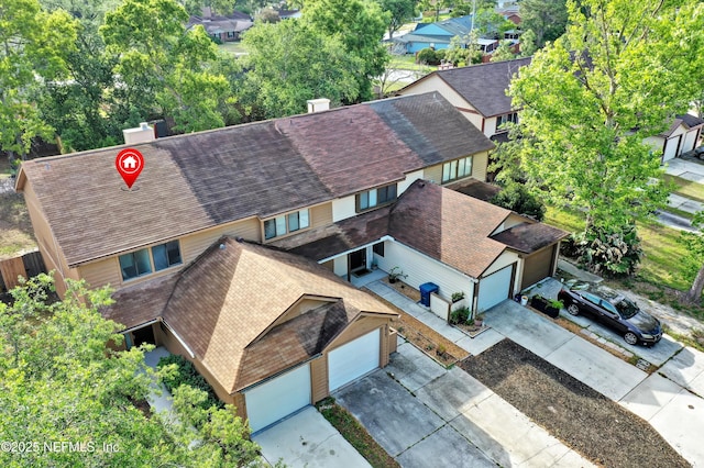 birds eye view of property featuring a residential view