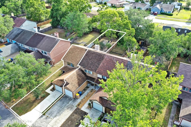 drone / aerial view featuring a residential view