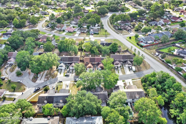 aerial view with a residential view