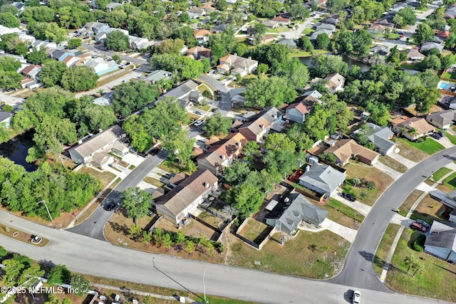 aerial view with a residential view