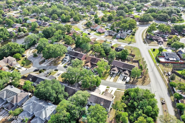 drone / aerial view with a residential view