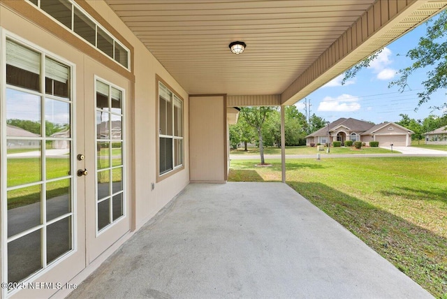 view of patio with french doors