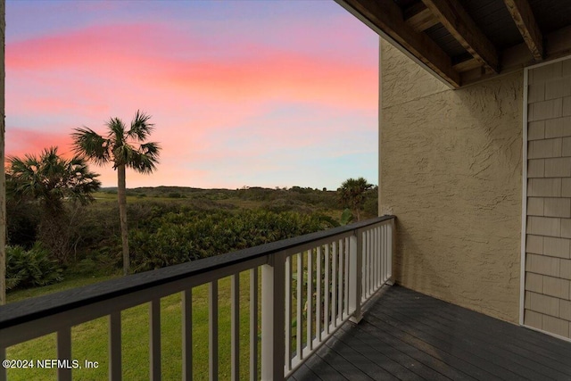 3385 Coastal Hwy Unit 23, Saint Augustine, FL 32084 - view of balcony at dusk
