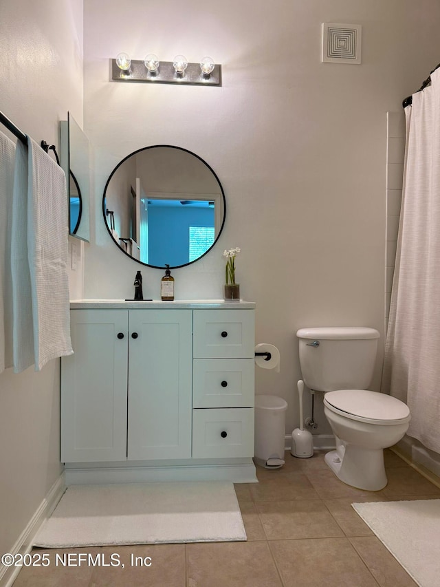 8601 Beach Blvd Unit 711, Jacksonville, FL 32216 - bathroom featuring tile patterned floors, vanity, and a shower with shower curtain