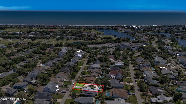 50 Jefferson Ave, Ponte Vedra Beach, FL 32082 - birds eye view of property with a water view and a residential view