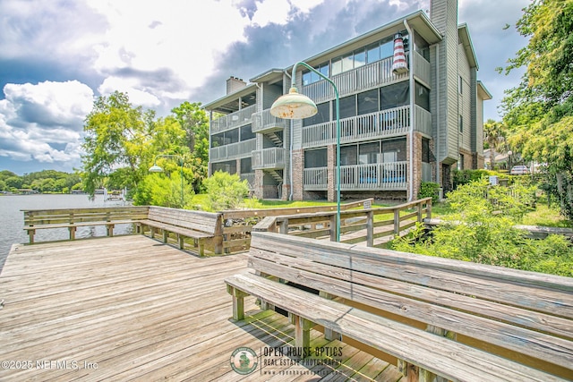 1909 University Blvd S Unit 204, Jacksonville, FL 32216 - wooden deck with a water view