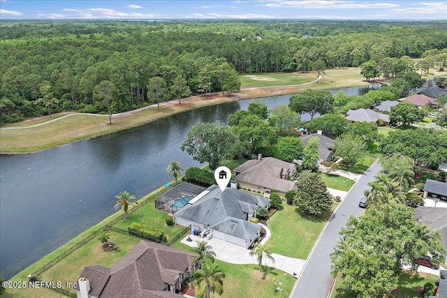 185 Edgewater Branch Dr, Saint Johns, FL 32259 - bird's eye view featuring a water view, a residential view, and a wooded view