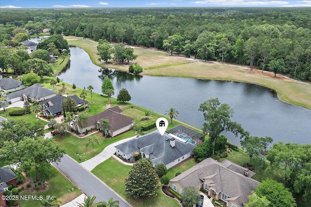 185 Edgewater Branch Dr, Saint Johns, FL 32259 - drone / aerial view with a residential view, a water view, and a wooded view