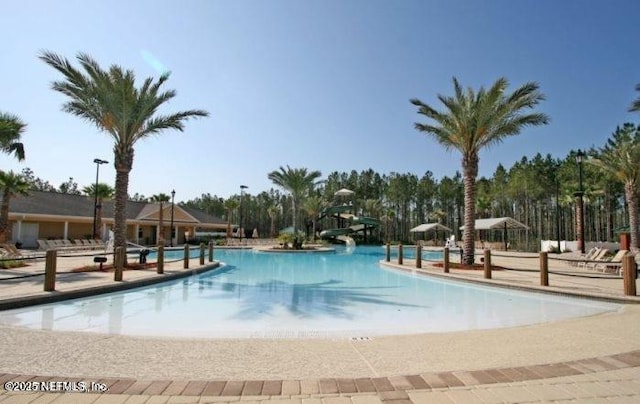185 Edgewater Branch Dr, Saint Johns, FL 32259 - pool featuring a water slide