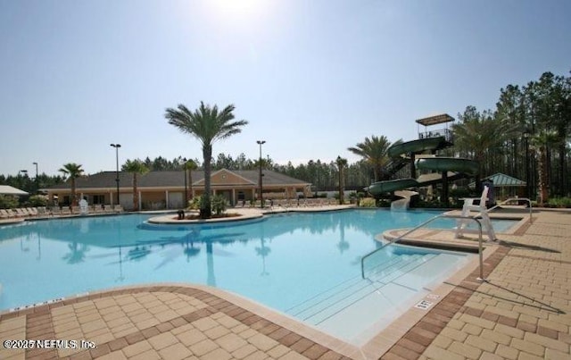 185 Edgewater Branch Dr, Saint Johns, FL 32259 - community pool with a water slide