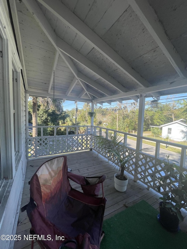 view of wooden deck