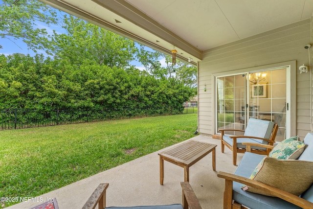 view of patio / terrace with a fenced backyard