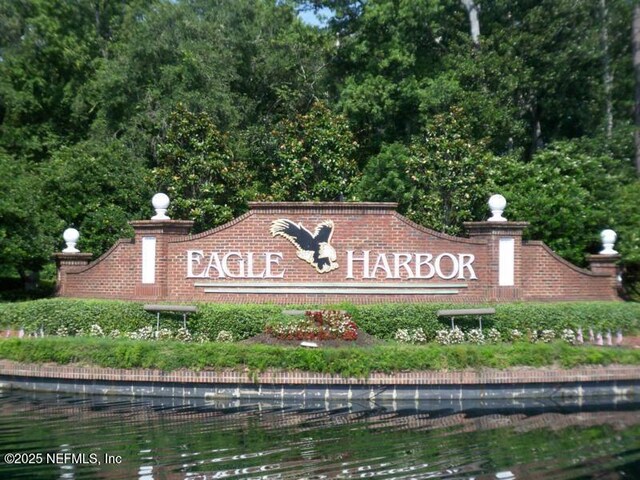 view of community sign