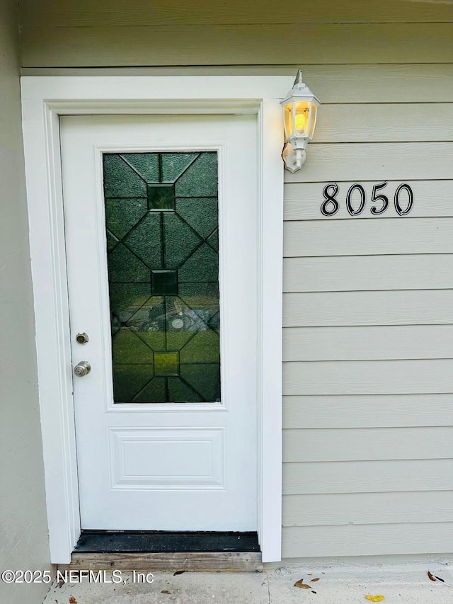 view of doorway to property