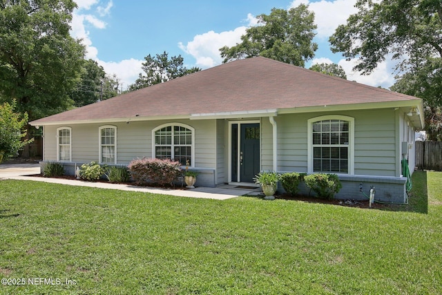 13198 Ebbtide Ct, Jacksonville, FL 32225 - single story home featuring a front yard, a shingled roof, and covered porch
