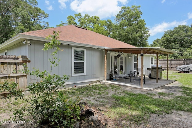 13198 Ebbtide Ct, Jacksonville, FL 32225 - back of property with fence and a patio area