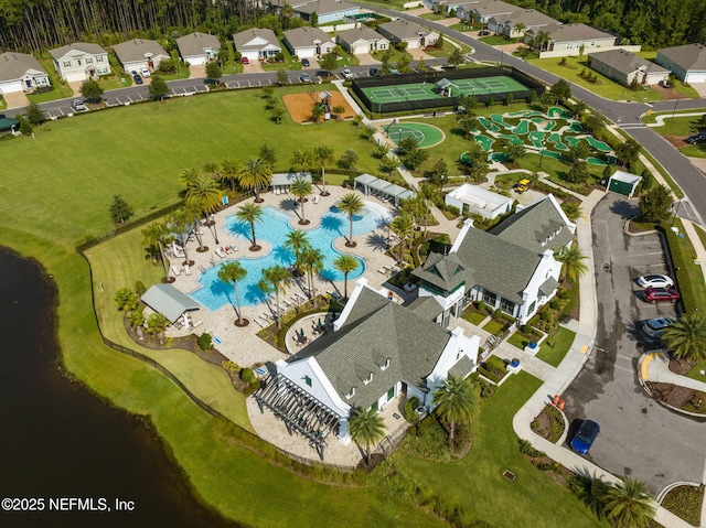124 Tintamarre Dr, Saint Augustine, FL 32259 - aerial view featuring a residential view and a water view