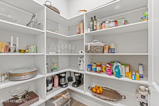 view of pantry