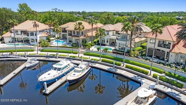 108 Harbourmaster Ct, Ponte Vedra Beach, FL 32082 - dock with a water view and a residential view