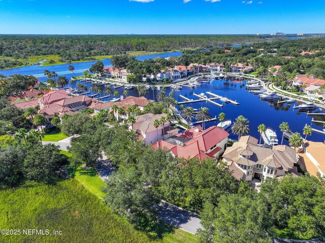 108 Harbourmaster Ct, Ponte Vedra Beach, FL 32082 - aerial perspective of suburban area featuring a large body of water and a marina