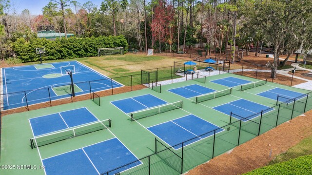 108 Harbourmaster Ct, Ponte Vedra Beach, FL 32082 - view of tennis court featuring fence and community basketball court