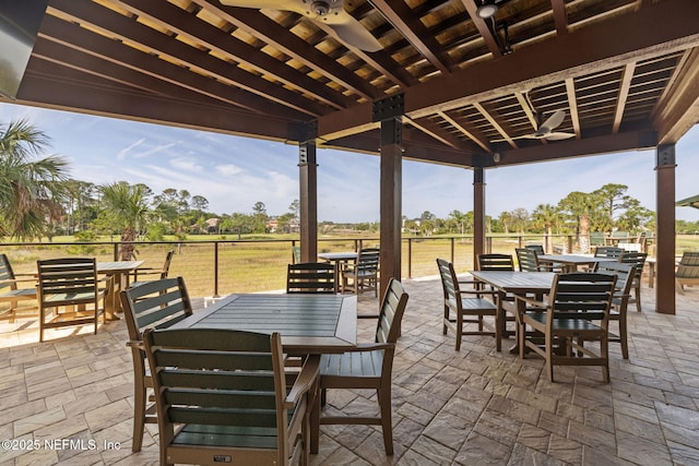 108 Harbourmaster Ct, Ponte Vedra Beach, FL 32082 - view of patio / terrace featuring outdoor dining area and ceiling fan