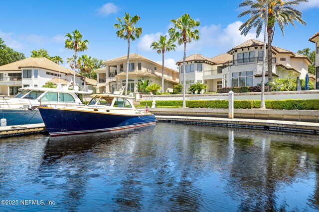 108 Harbourmaster Ct, Ponte Vedra Beach, FL 32082 - dock area featuring a water view and a residential view