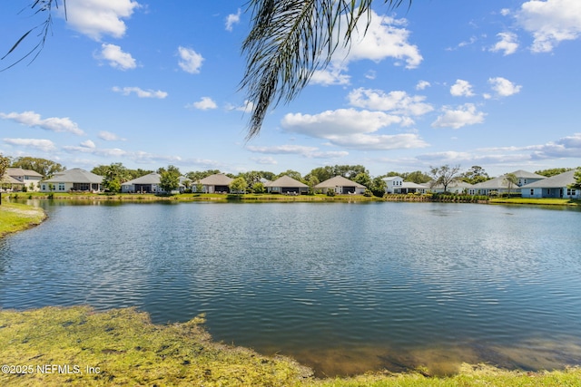 property view of water with a residential view