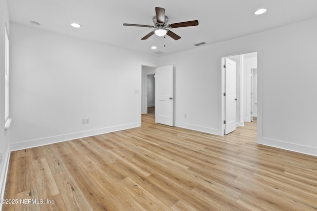 4220 Ribault River Ln, Jacksonville, FL 32209 - unfurnished bedroom featuring recessed lighting, baseboards, and light wood-type flooring