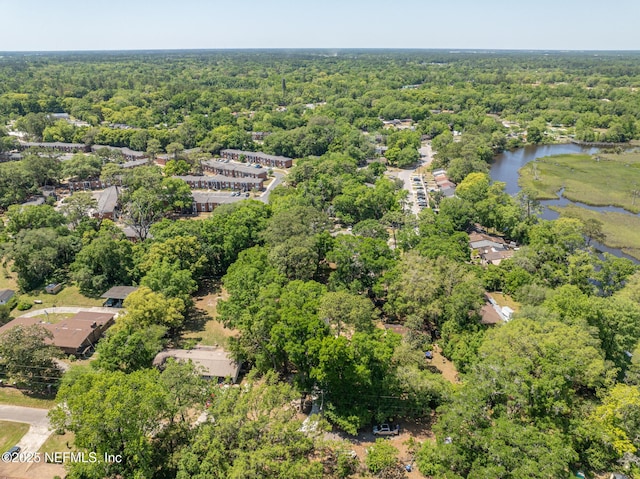 4220 Ribault River Ln, Jacksonville, FL 32209 - drone / aerial view with a water view and a wooded view
