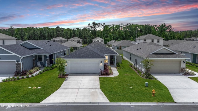 80 Boulder Ln, Saint Johns, FL 32259 - view of front facade featuring concrete driveway, a front lawn, and roof with shingles