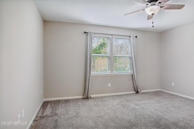 300 Downs Corner Rd, Saint Augustine, FL 32092 - carpeted spare room with baseboards and a ceiling fan