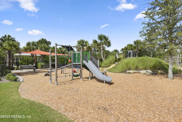 view of community jungle gym