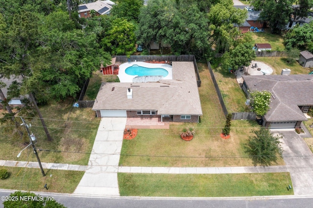 birds eye view of property