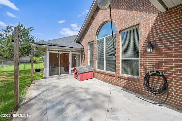 view of patio with fence