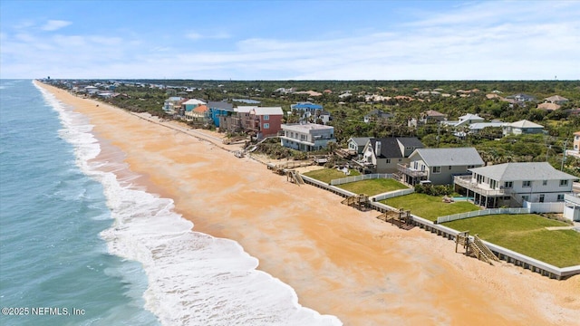 3365 N Ocean Shore Blvd, Flagler Beach, FL 32136 - drone / aerial view with a view of the beach and a water view