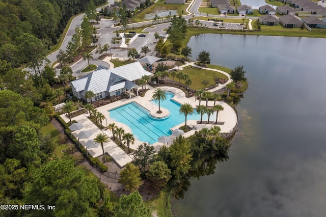 10318 Benson Lake Dr, Jacksonville, FL 32222 - aerial overview of property's location featuring a pool and a large body of water