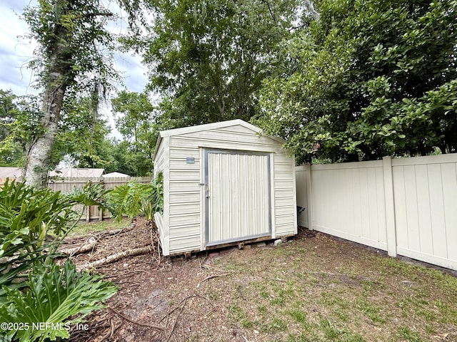 2599 Sandy Hollow Dr, Middleburg, FL 32068 - view of shed with a fenced backyard