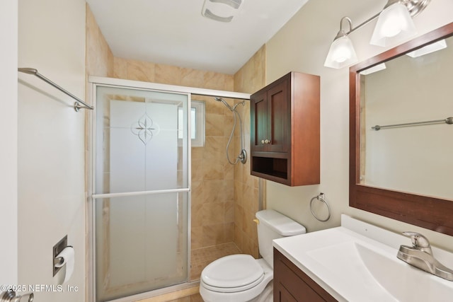 369 Altara Dr, Saint Augustine, FL 32086 - full bathroom with a shower stall, toilet, and vanity
