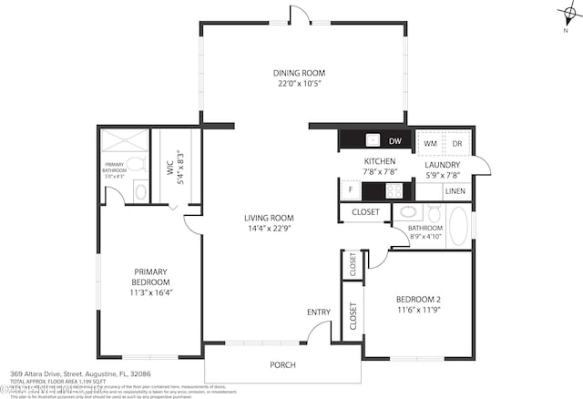 369 Altara Dr, Saint Augustine, FL 32086 - room layout