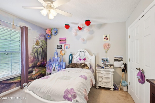 3367 Turkey Creek Dr, Green Cove Springs, FL 32043 - bedroom featuring carpet, a closet, a ceiling fan, and baseboards
