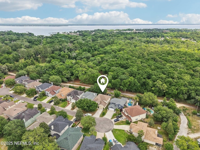 3367 Turkey Creek Dr, Green Cove Springs, FL 32043 - aerial view of residential area with a large body of water and a forest