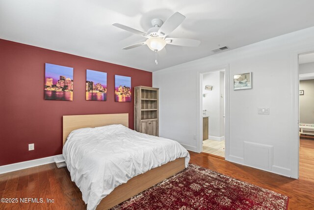 11136 River Creek Dr W, Jacksonville, FL 32223 - bedroom featuring wood finished floors, baseboards, and ceiling fan