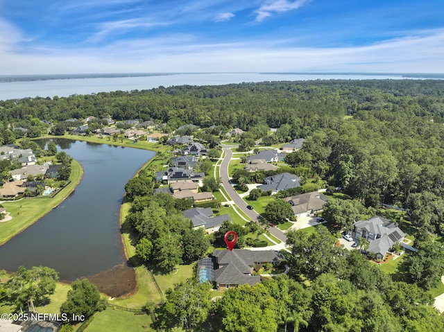 521 S Bridge Creek Dr, Saint Johns, FL 32259 - view of property location with a large body of water, a heavily wooded area, and nearby suburban area