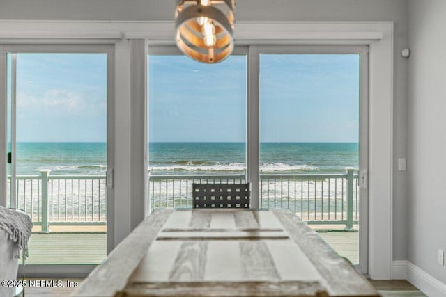 3083 S Ponte Vedra Blvd, Ponte Vedra Beach, FL 32082 - sunroom / solarium with view of water and beach and plenty of natural light
