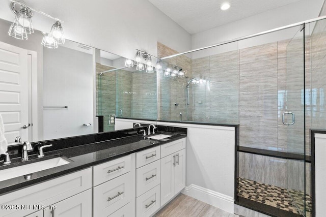 3083 S Ponte Vedra Blvd, Ponte Vedra Beach, FL 32082 - full bathroom with a stall shower and double vanity