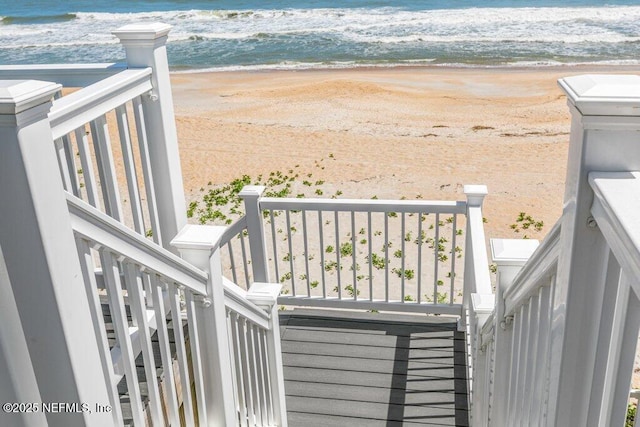 3083 S Ponte Vedra Blvd, Ponte Vedra Beach, FL 32082 - deck featuring view of water and beach