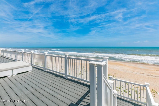 3083 S Ponte Vedra Blvd, Ponte Vedra Beach, FL 32082 - wooden terrace featuring view of water and beach