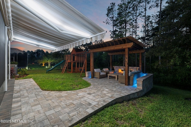 55 Rainbow Trout Ln, Ponte Vedra, FL 32081 - view of patio / terrace with a playground and an outdoor hangout area