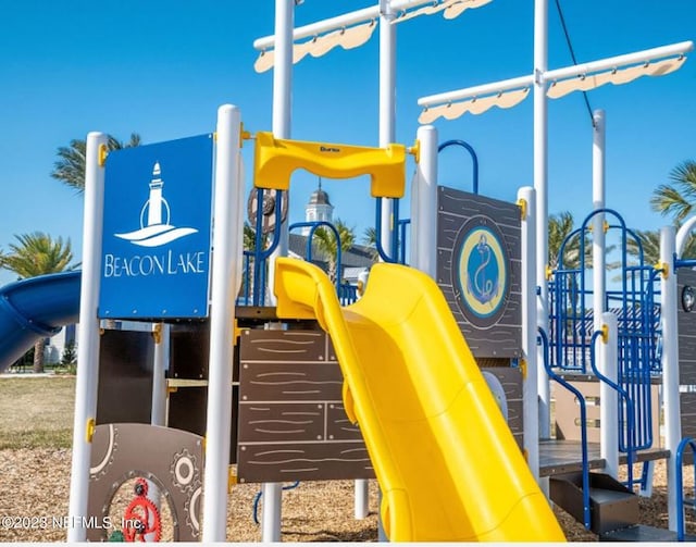 view of community jungle gym